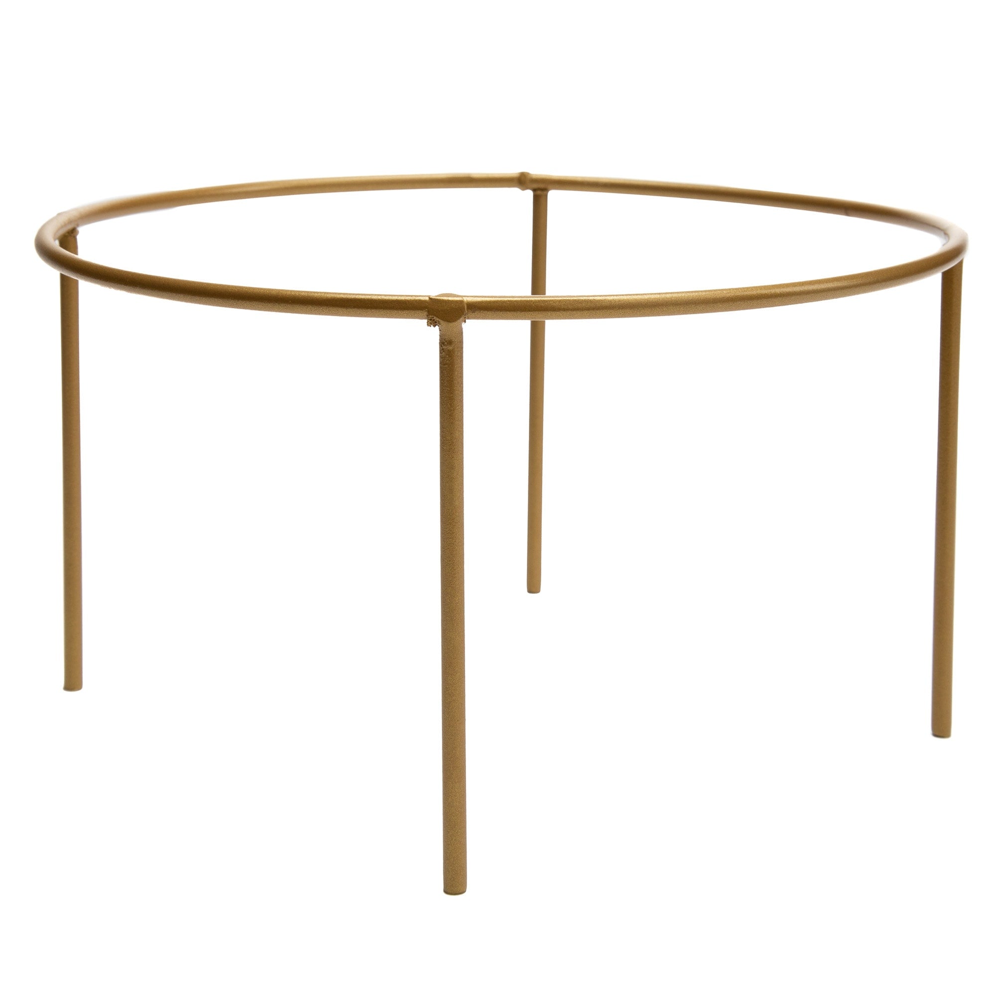 Bloem Hopson Round Planter with Gold Metal Stand: 6