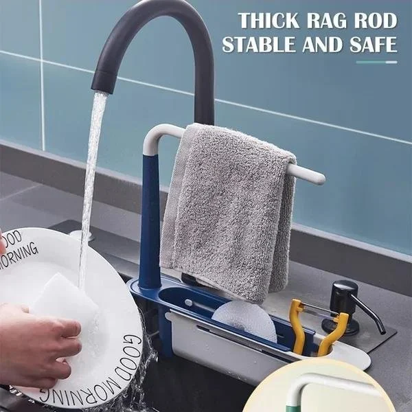 (🎅HOT SALE NOW-49% OFF)🔥🔥 Telescopic Sink Storage Rack & BUY 2 GET EXTRA 10% OFF