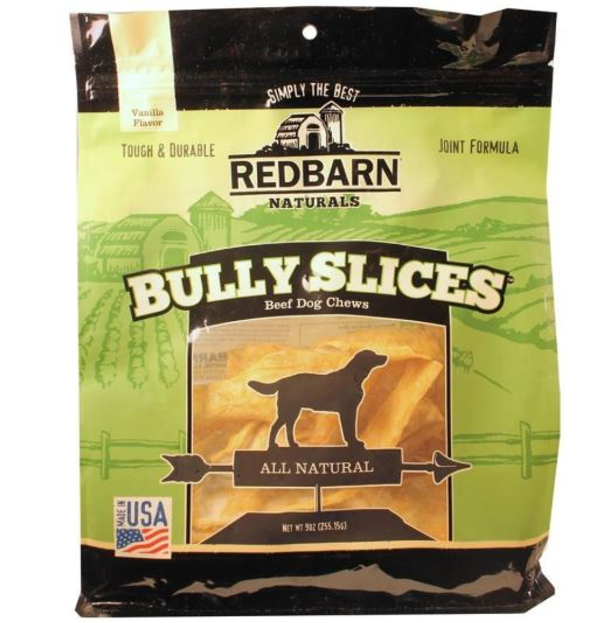 RedBarn Naturals Vanilla Flavored Bully Slices Dog Chews 9oz Bag