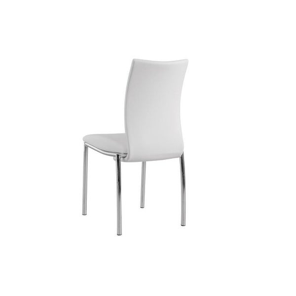 White Modern Side Dining Chair Set of 2 Pieces