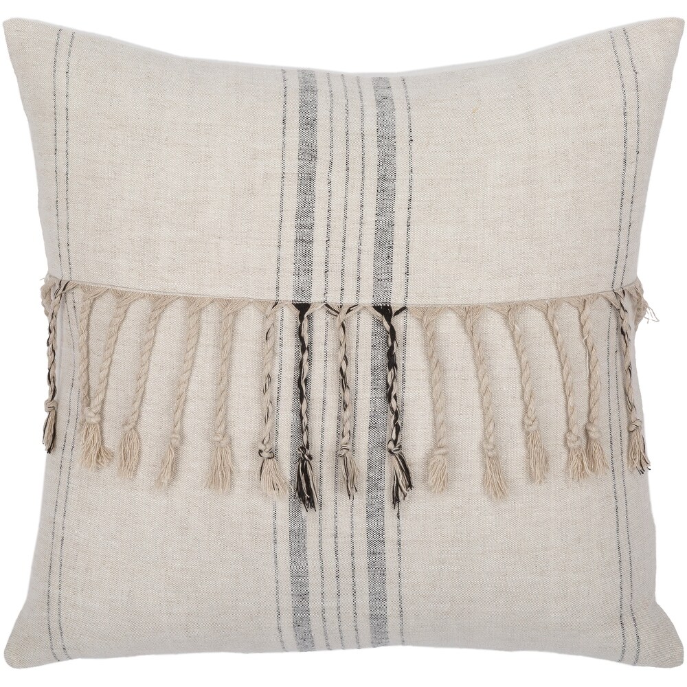 Enrico Linen Tassel Throw Pillow