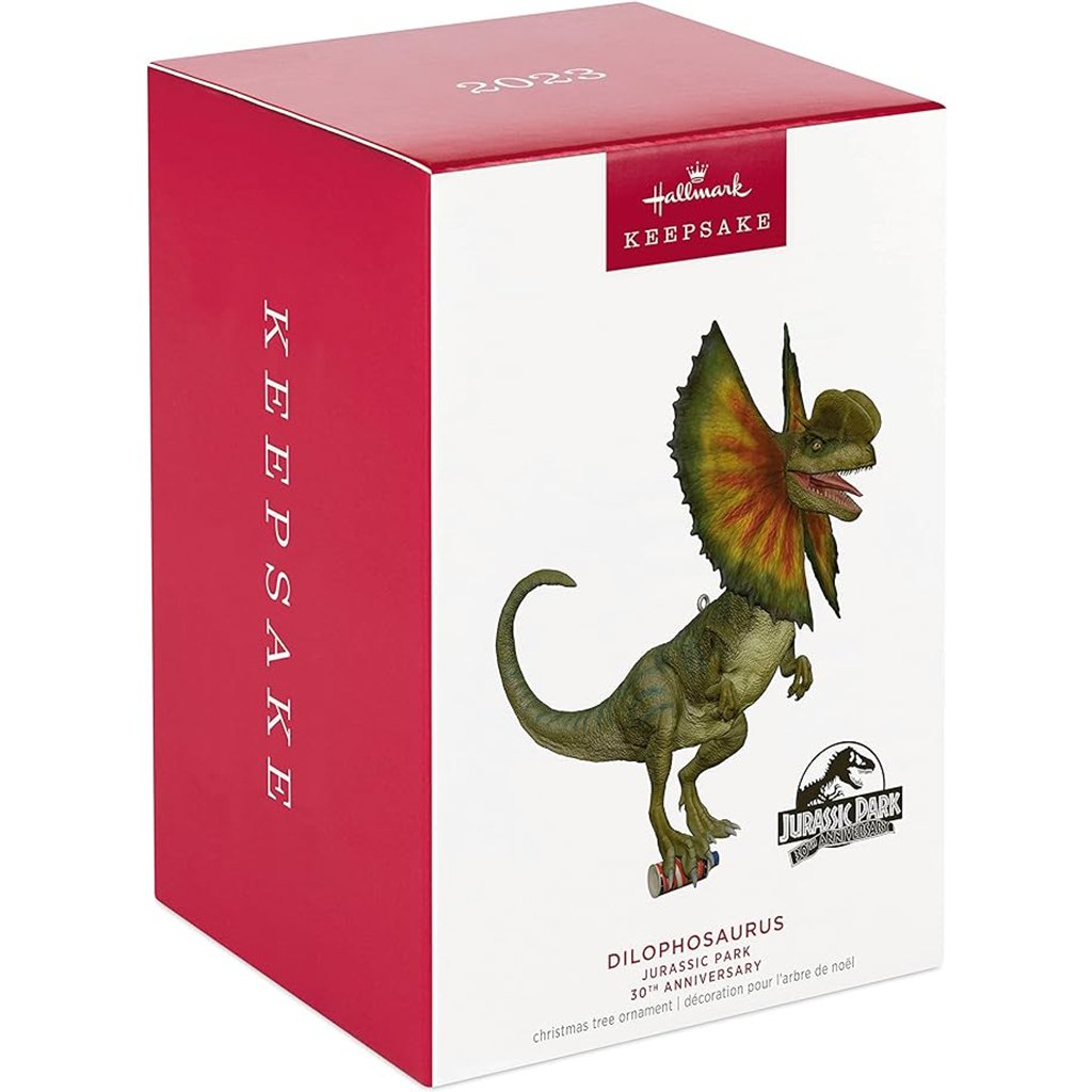 Hallmark  2023 Keepsake Ornament Jurassic Park 30th Anniversary Dilophosaurus