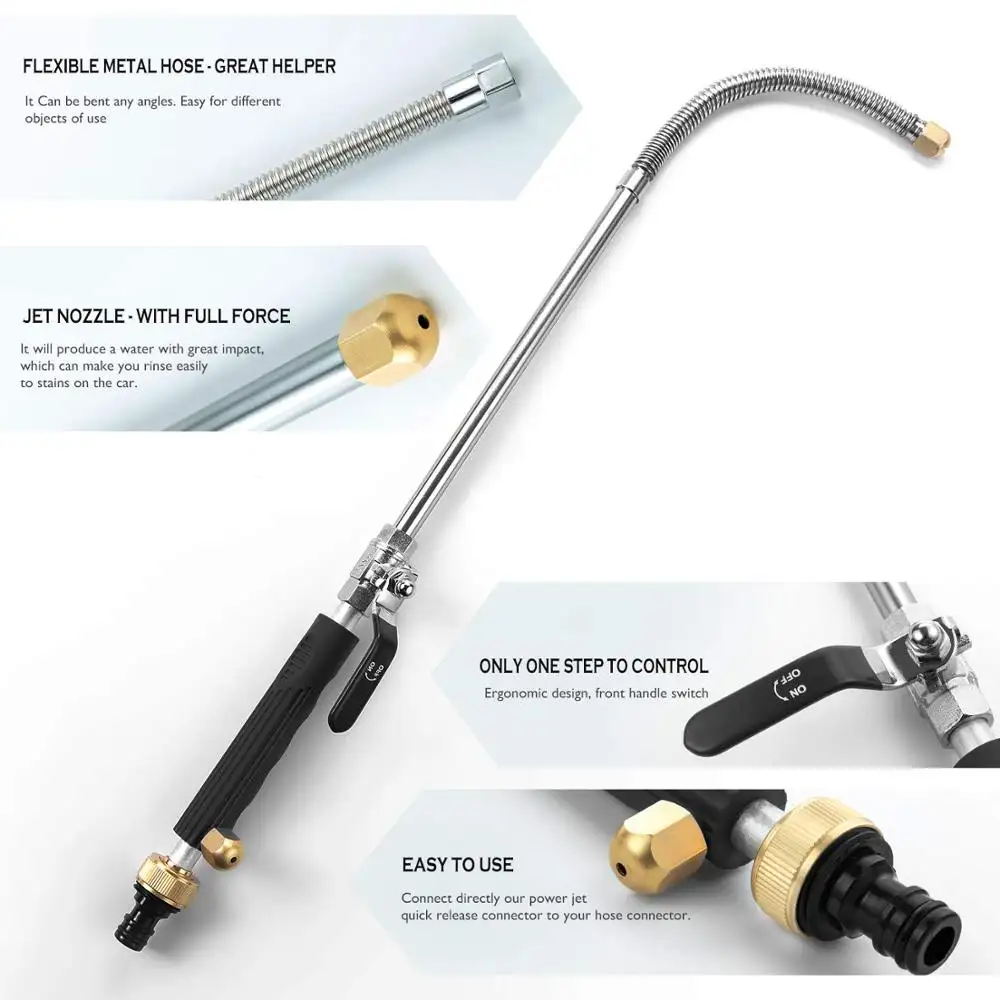 high pressure power jet water lance garden hose spray gun car washer  pressure washer wand guns Jet Sprayer Wand