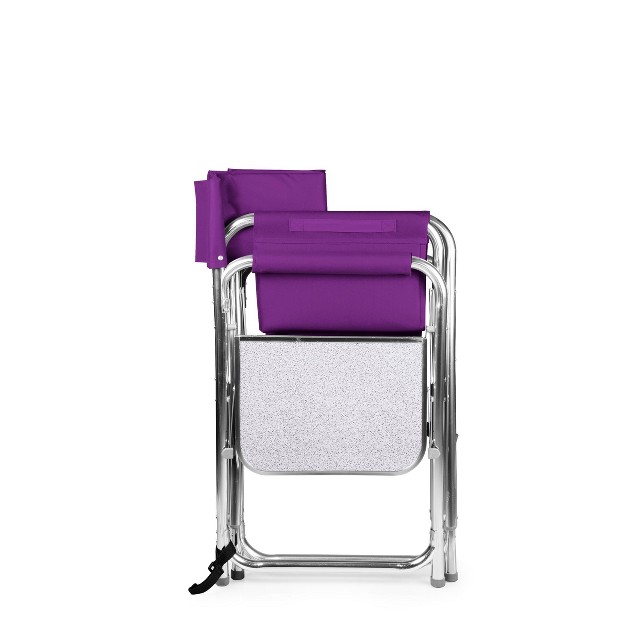 Picnic Time Sports Chair With Table And Pockets Purple