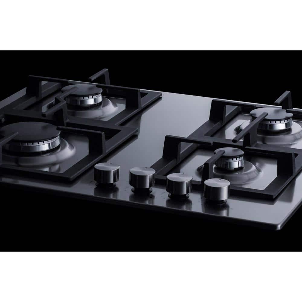 Summit Appliance 24 in Gas Cooktop in Stainless Steel with 4 Burners