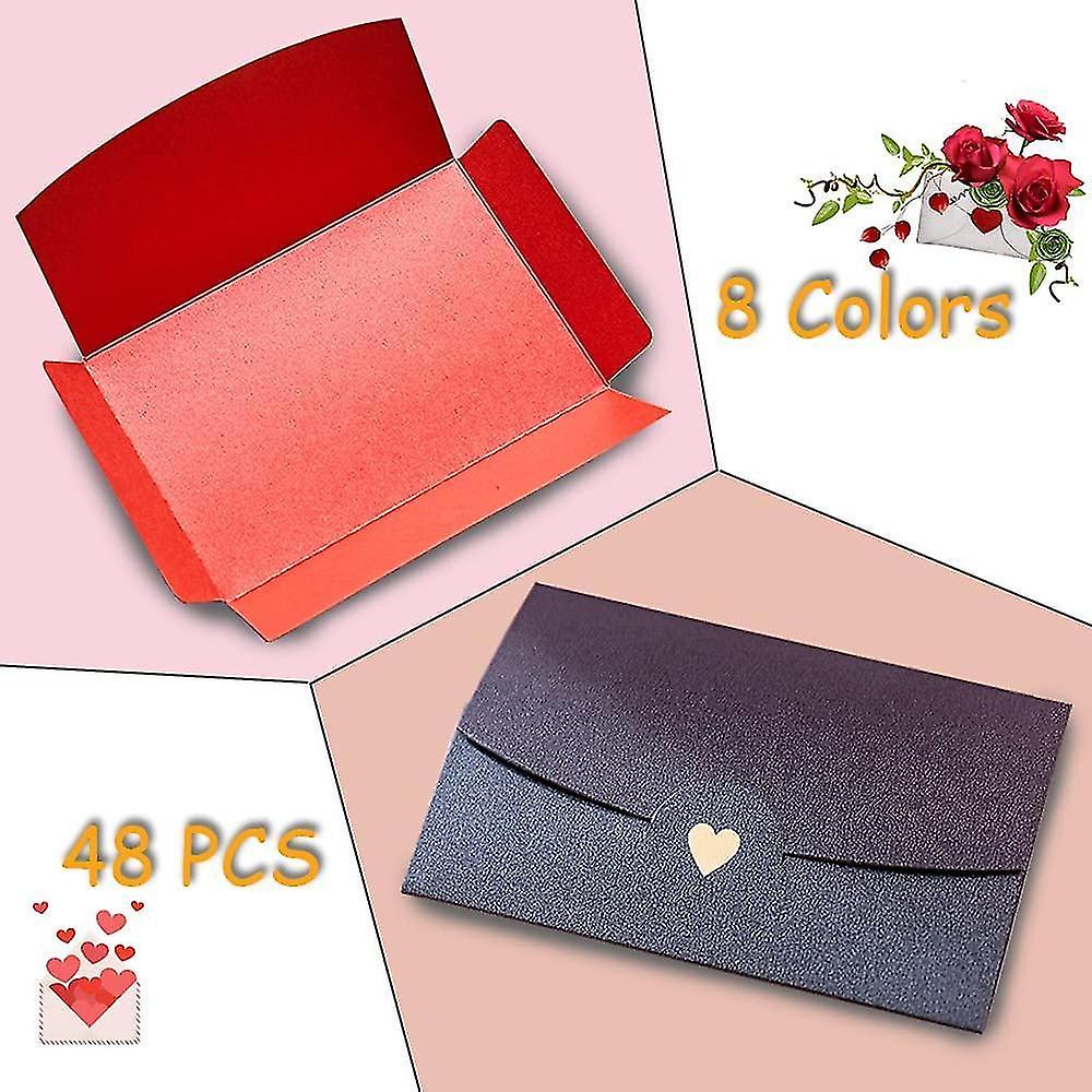 Hot Stamping Love Special Paper Envelopes (8 Types) 48 Pieces (b-2-v)