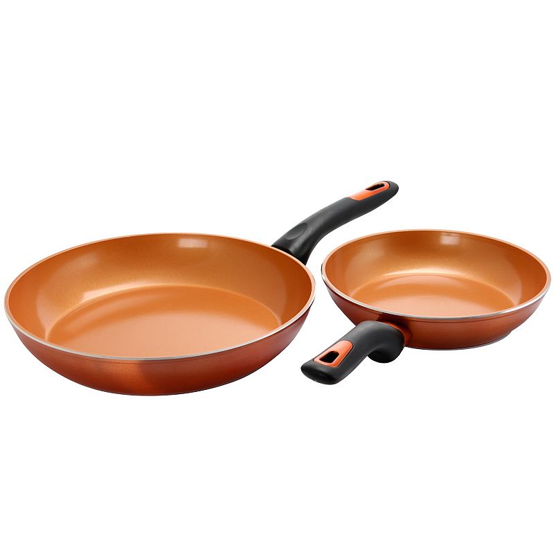 Gibson Home Hummington 2 Piece 10 Inch and 8 Inch Aluminum Frying Pan Set