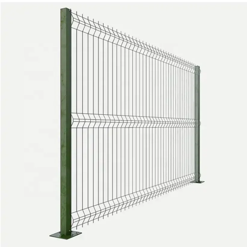 China Wholesaler Strong Ability Withstand Pressure  Galvanized Dipped 3D Curved Triangle Bending Panel Fence