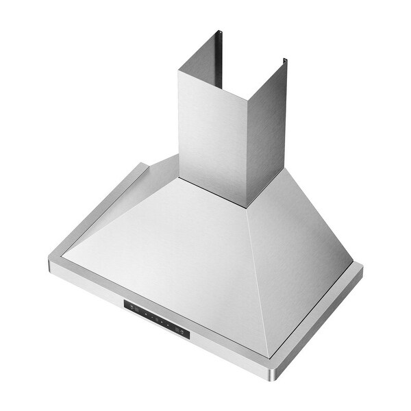 30'' Wall Mounted Stainless Steel Single Motor Range Hood with LED Screen Finger Touch Control