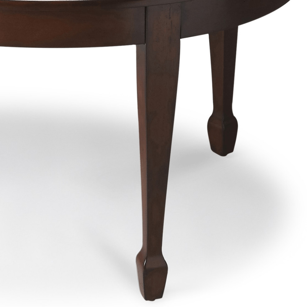 38 quotDark Brown And Brown Oval Coffee Table   Coffee Tables   by HomeRoots  Houzz