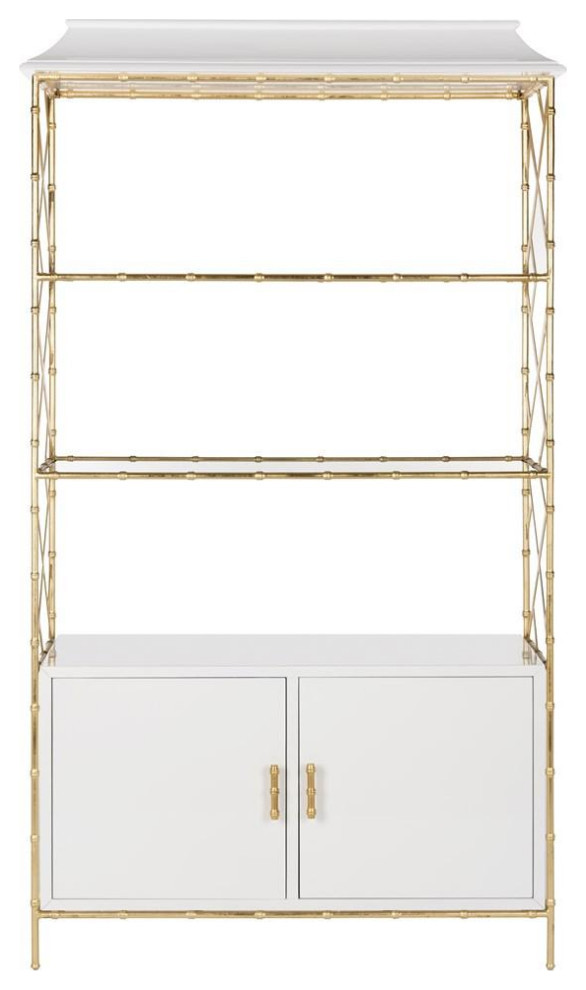 Nicos Lacquer Bookshelf   Asian   Bookcases   by AED Luxury Home Decor  Houzz