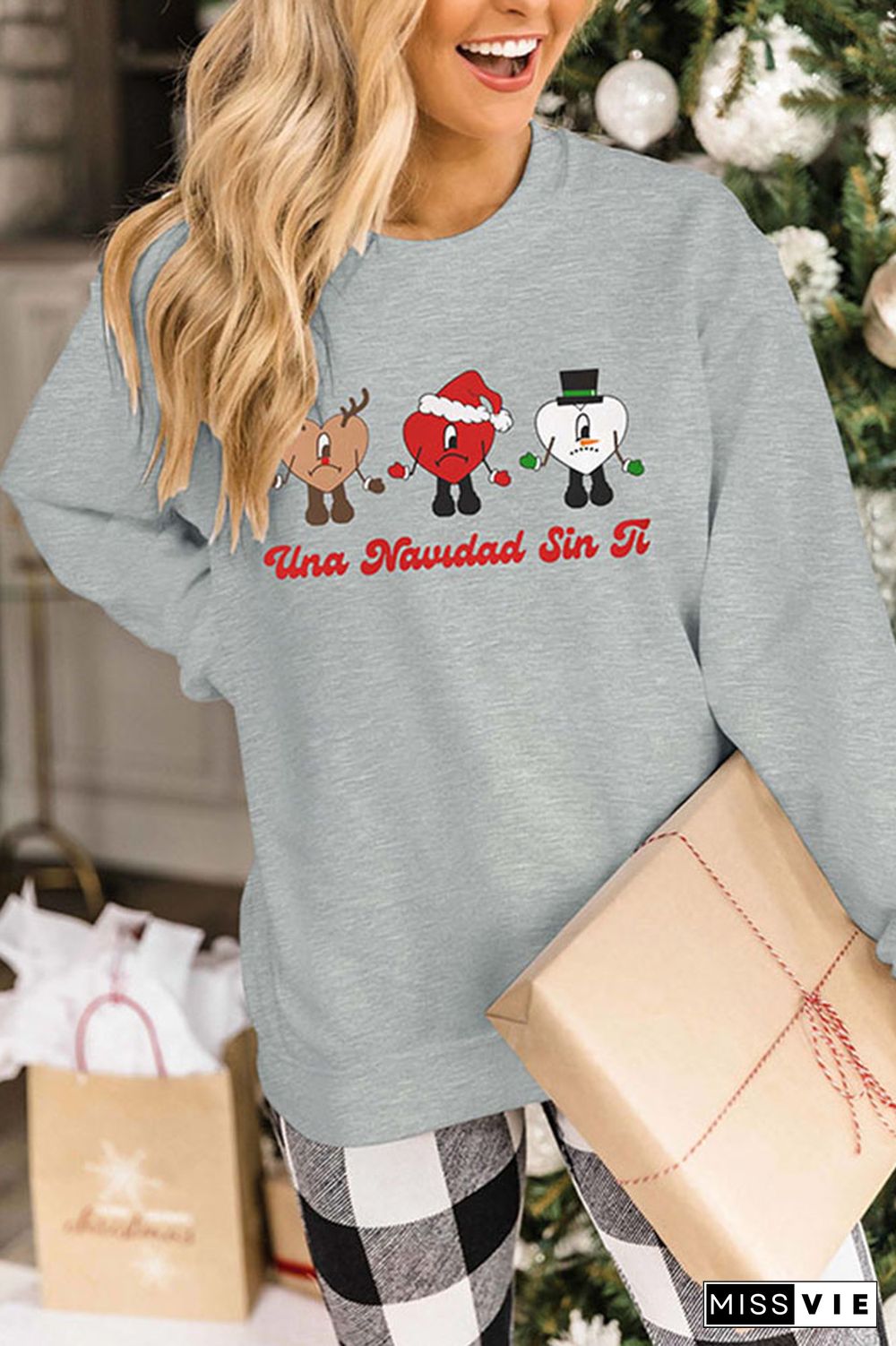 Una Navidad Sin Ti Christmas,Bad Bunny Christmas Classic Crew Sweatshirt Wholesale