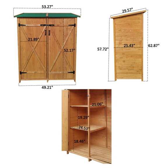 XWT011 WOODENSHED Natural for backyard garden big ...