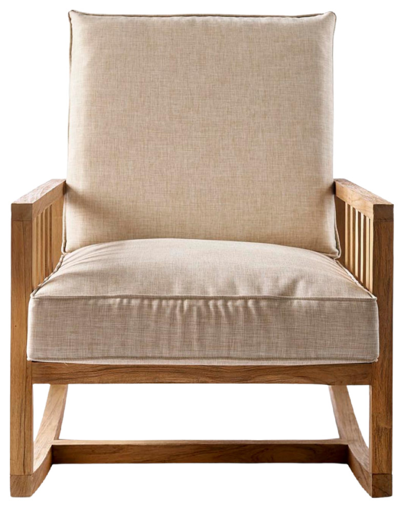 Wooden Cushioned Rocking Chair  Rivi√®ra Maison Panama   Transitional   Rocking Chairs   by Oroa   Distinctive Furniture  Houzz