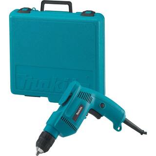 Makita 4.9 Amp 38 in. Corded Low Noise (79dB) Variable Speed Drill with Keyless Chuck and Hard Case 6408K