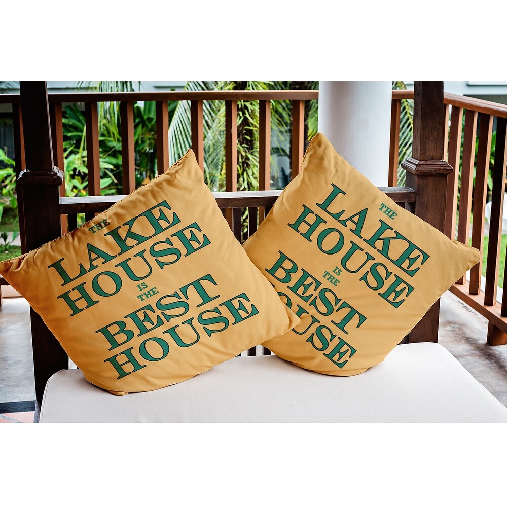 Lake House Best House Polyester Indoor/Outdoor Pillow