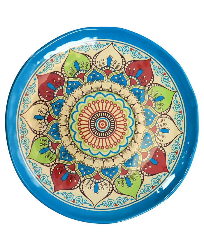 Elama Mandala Micaela 12 Piece Melamine Dinnerware Set Service for 4