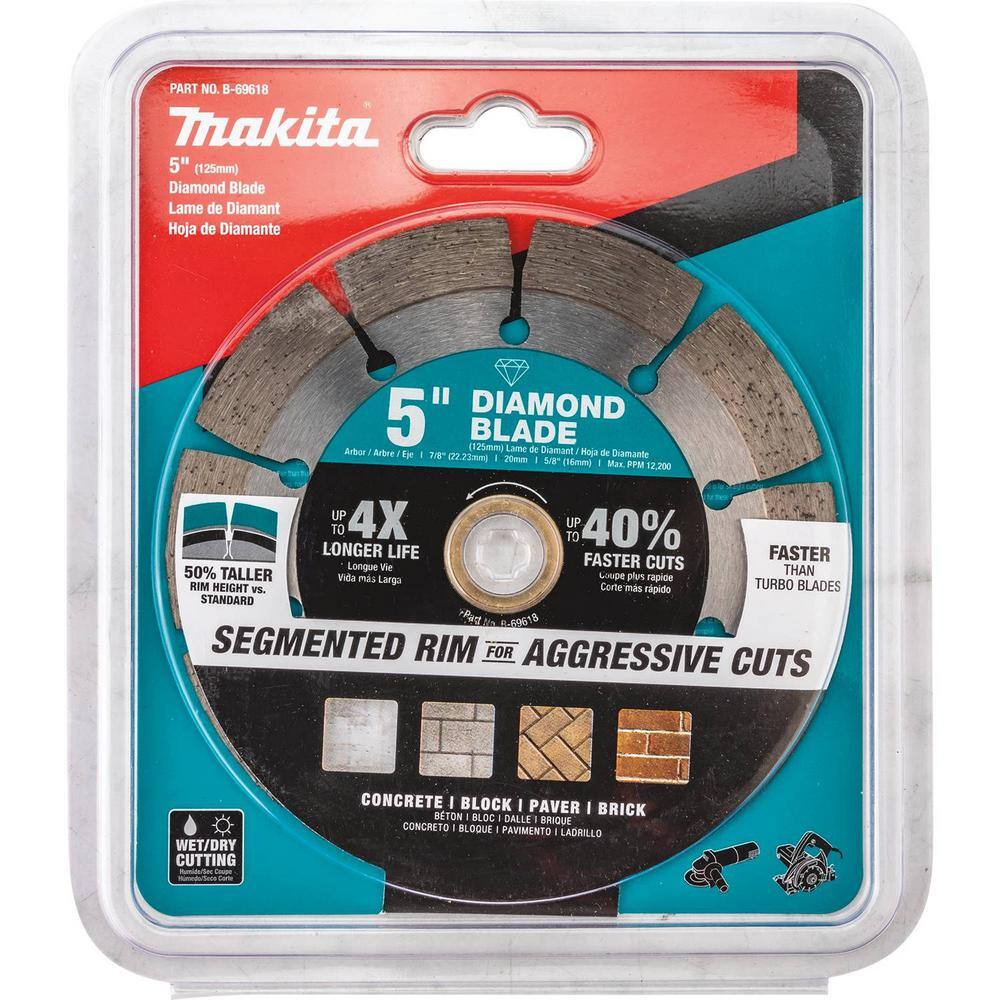 Makita 5 in. Segmented Rim Diamond Blade for General Purpose B-69618