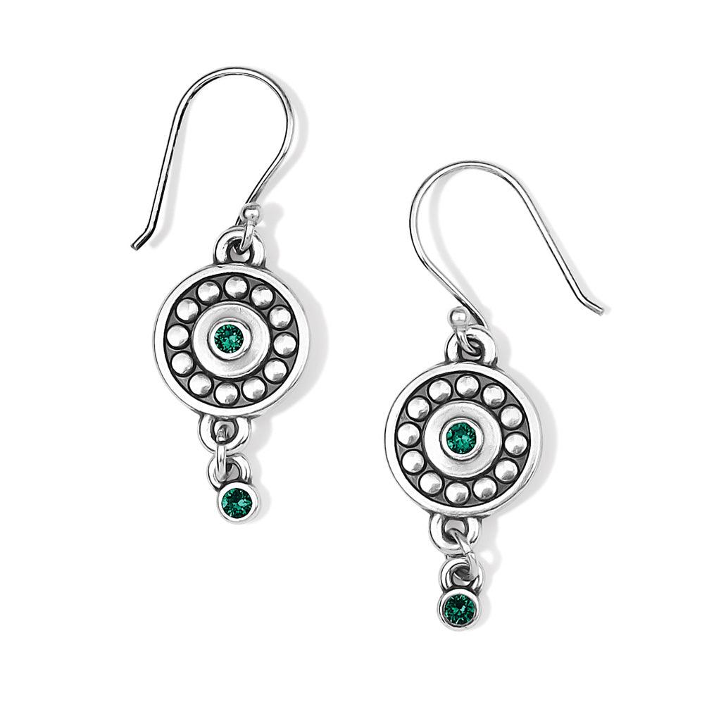 Brighton  Pebble Dot Medali Reversible French Wire Earrings in Emerald (May)