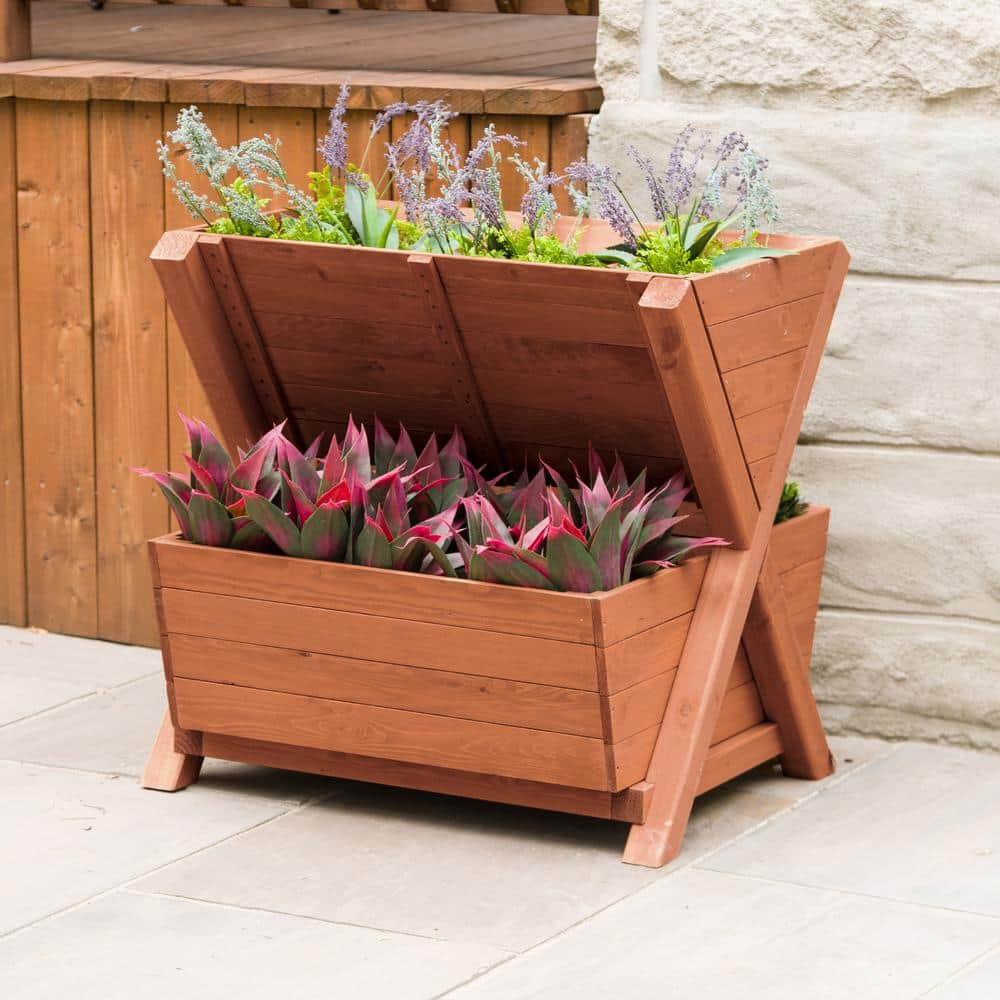 Leisure Season Wooden 2-Tier Planter Box PB3233