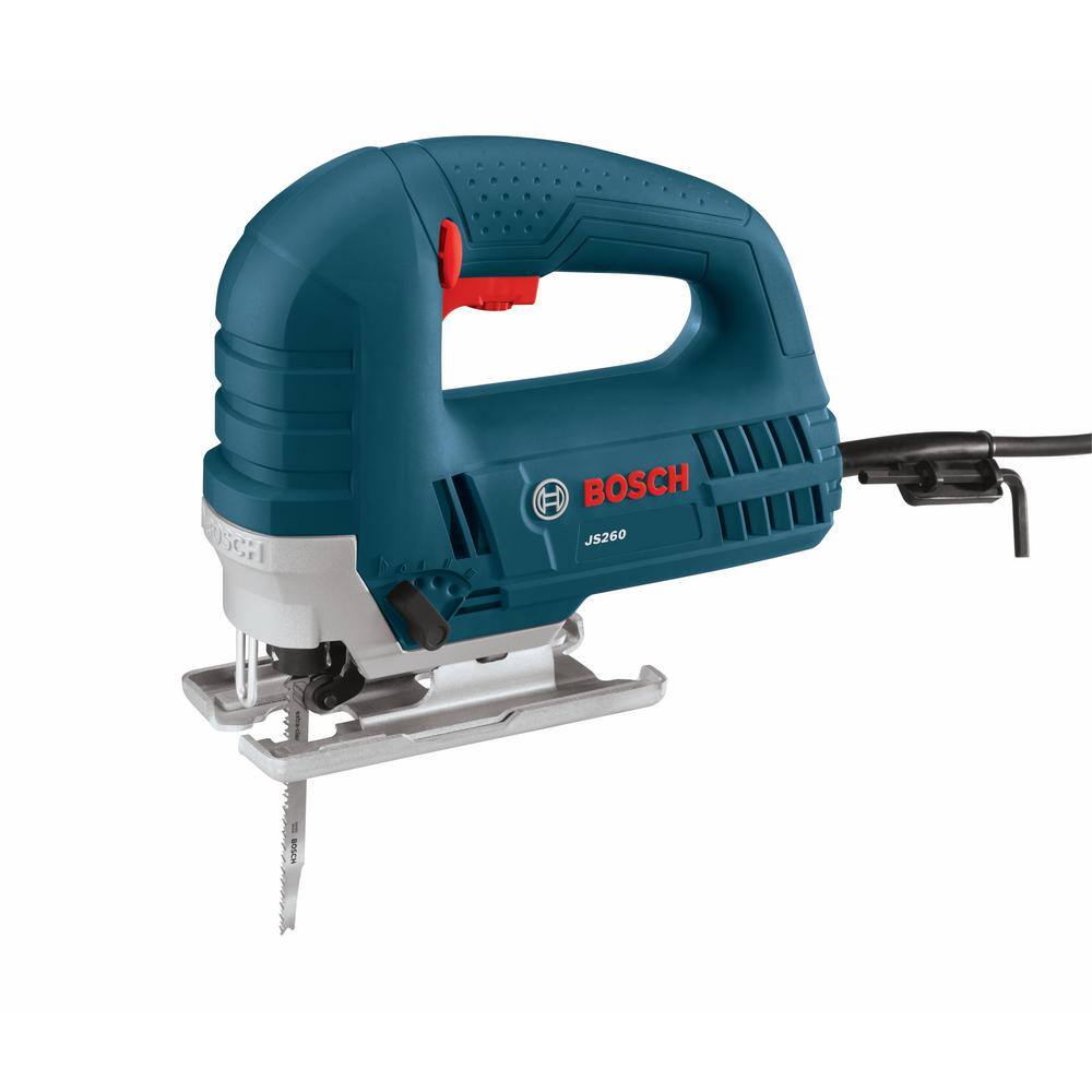 Bosch 6 Amp Corded Variable Speed Top-Handle Jig Saw Kit with Assorted Blades and Bonus 2.5 Amp 5 in. Corded Palm Sander JS260+ROS10