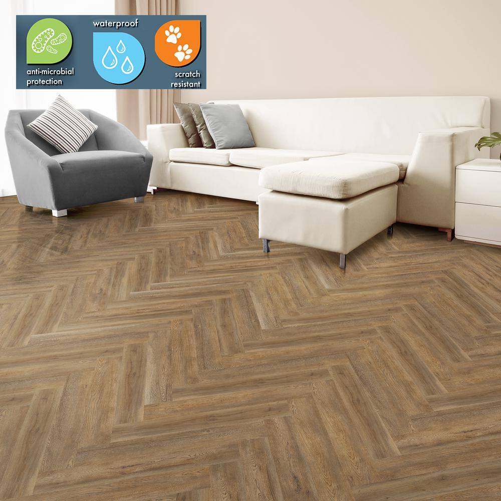 Lifeproof Blue Ridge Oak 6 MIL x 4.7 in. W x 28 in. L Click Lock Waterproof Luxury Vinyl Plank Flooring (22.3 sqftcase) I448110L