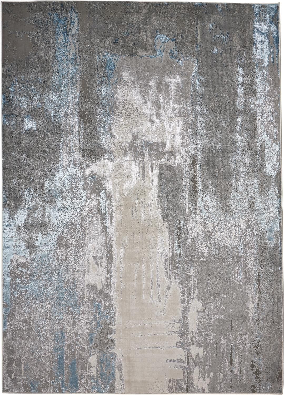 Aurelian Silver and Teal Rug by BD Fine