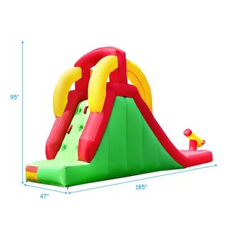 Gymax Inflatable Water Slide Bounce House Bouncer Kids Jumper Climbing with 350-Watt Blower GYM11232