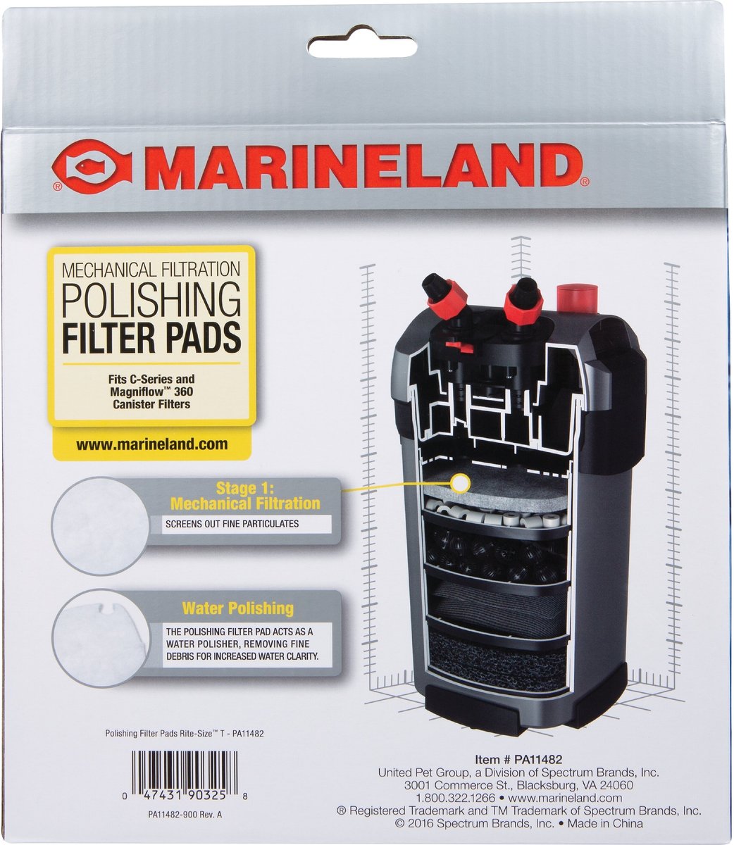 Marineland C-360 Canister Polishing Filter Pads Media