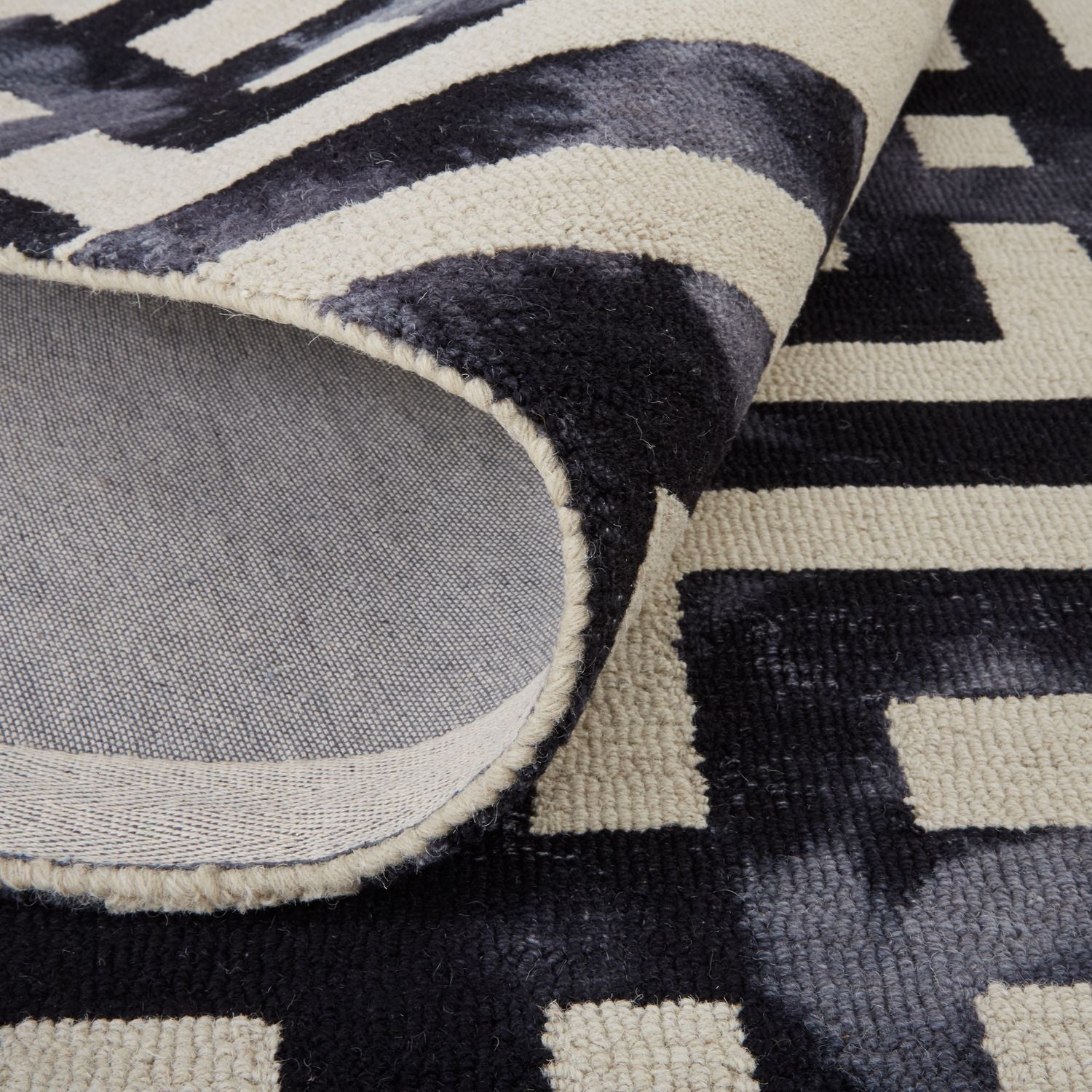 Marengo Hand Tufted Black and Ivory Rug by BD Fine