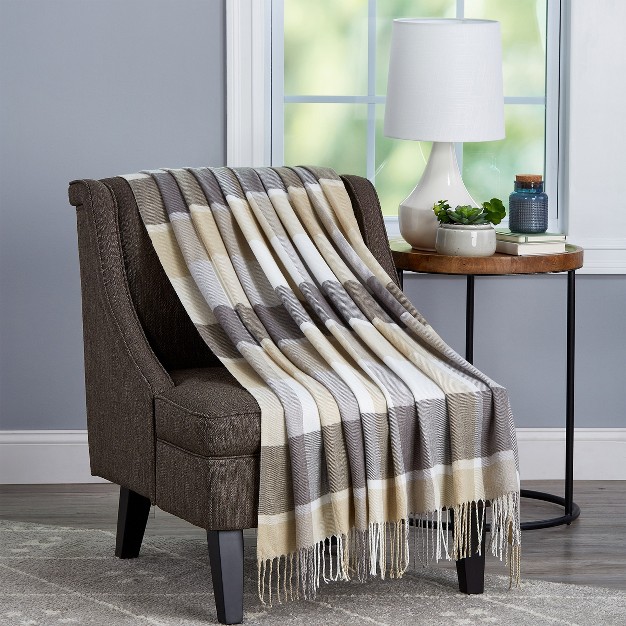 Hastings Home Oversized Soft Fluffy Throw Blanket Plaid