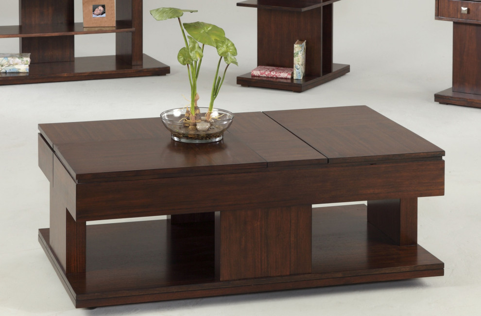 Le Mans Double Lift Top Table   Transitional   Coffee Tables   by HedgeApple  Houzz