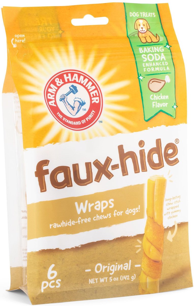 Arm and Hammer Faux-Hide Wraps Chicken Flavor Dental Dog Treats