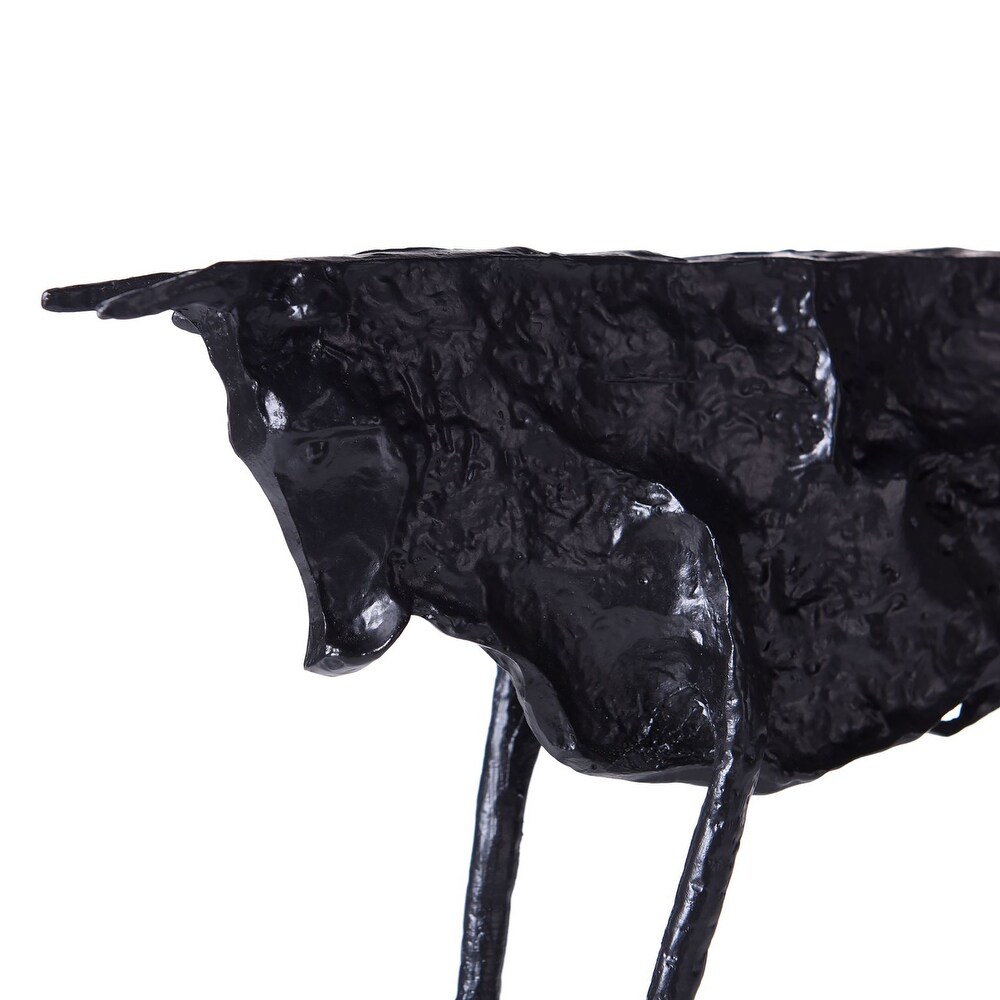 Dann Foley Lifestyle   Battle Bull Sculpture   Black Finish