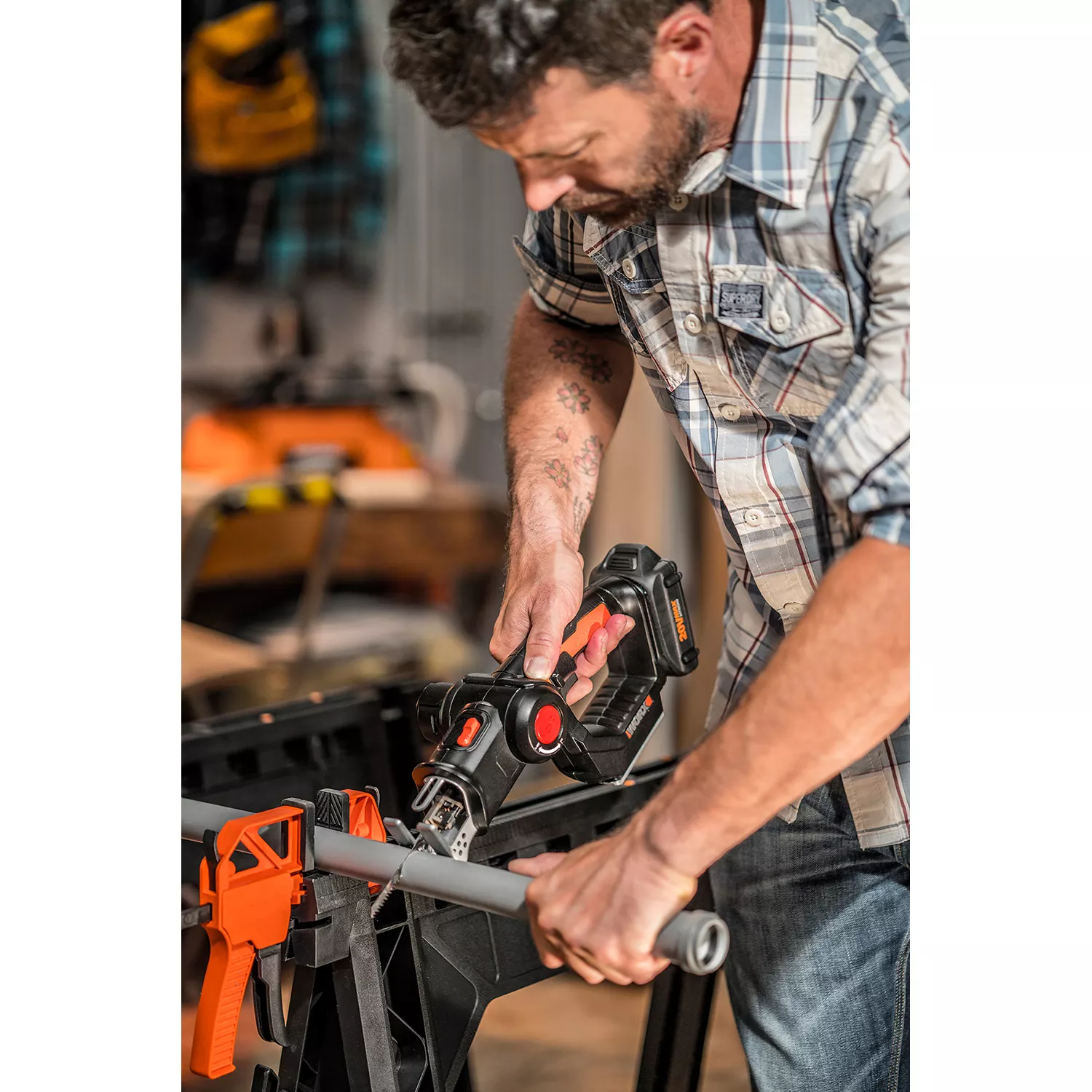 Worx 20V Power Share Cordless Axis Cordless Reciprocating and Jig Saw