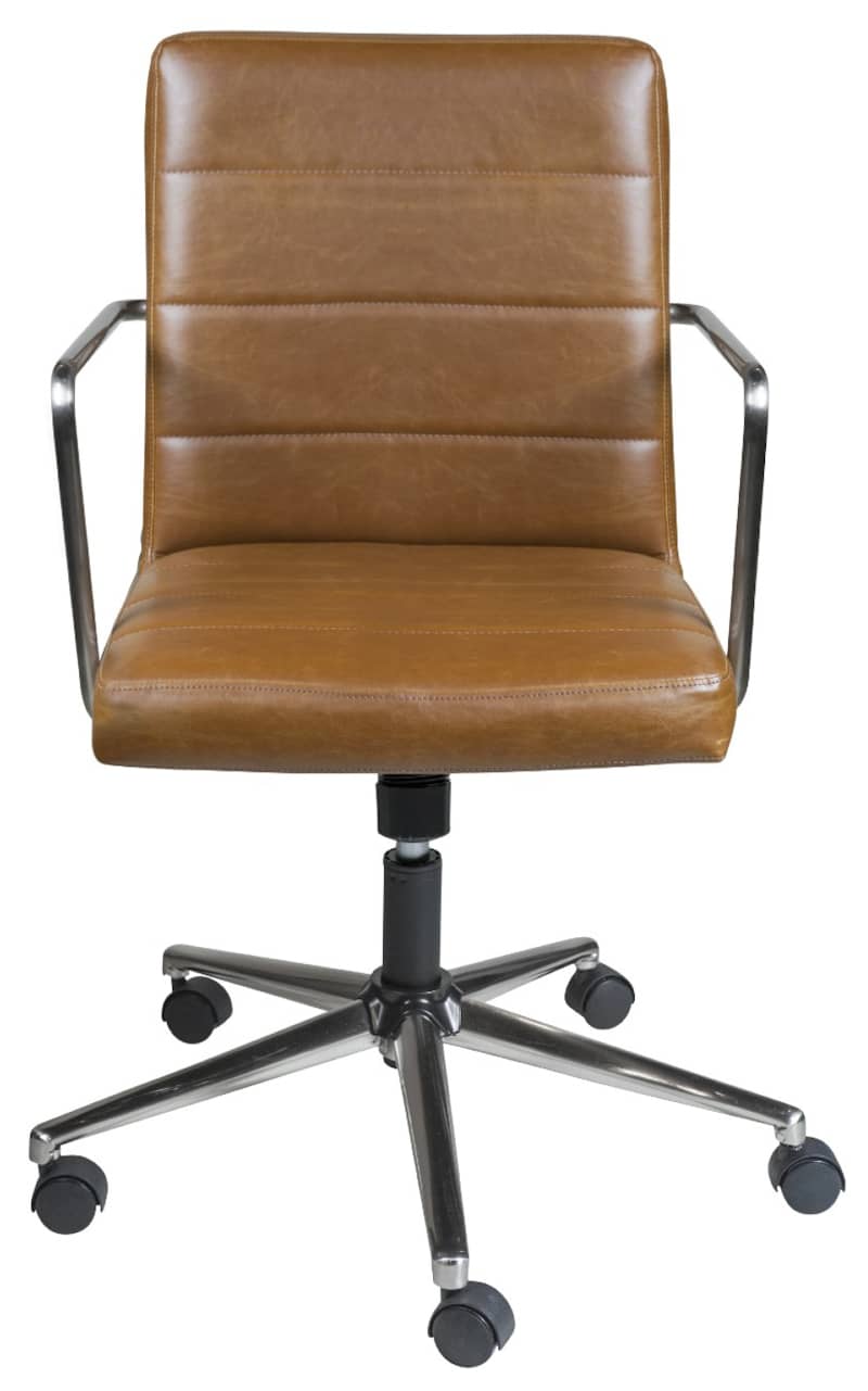 Euro Style Brown Leander Low Back Office Chair