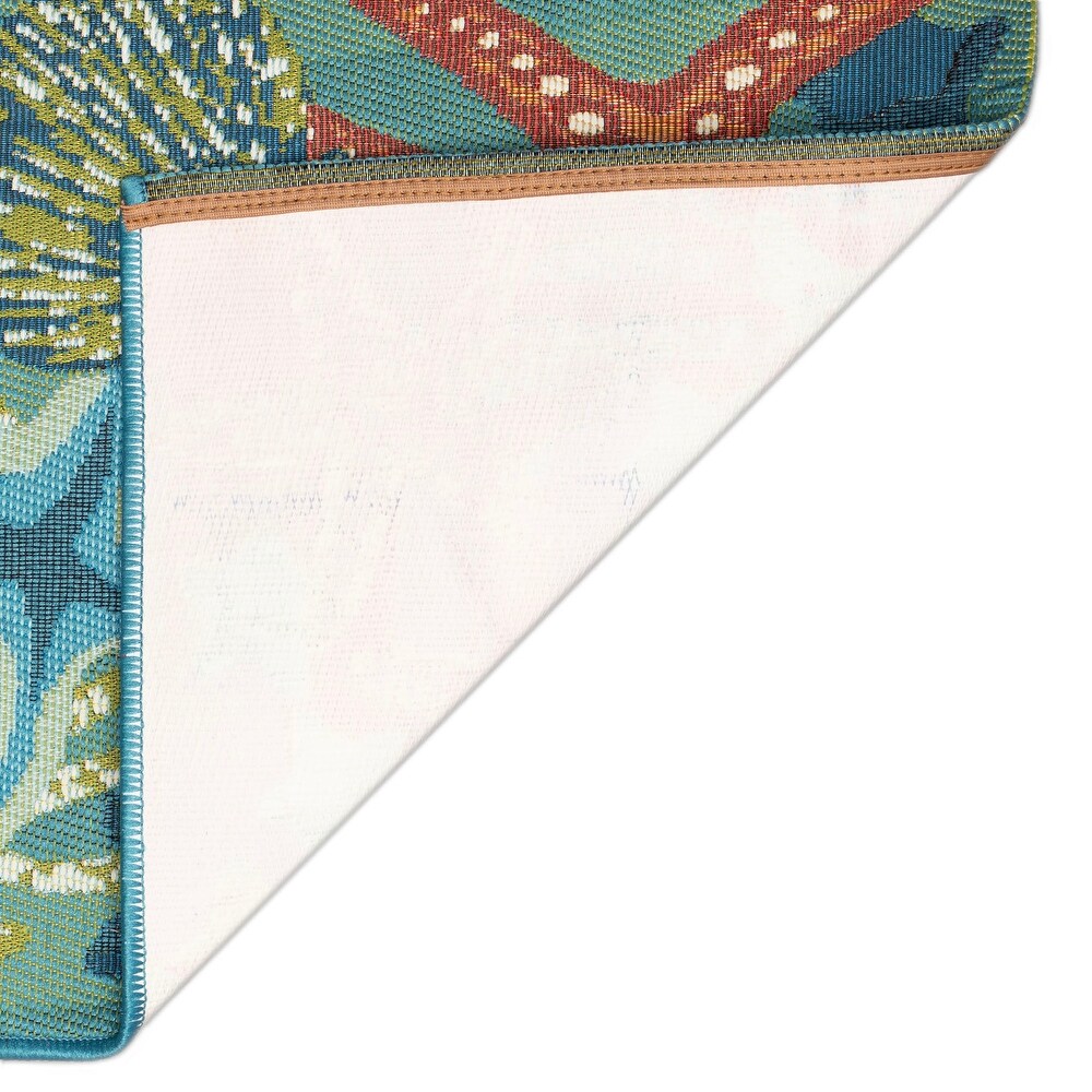 Liora Manne Esencia Starfish Song Indoor/Outdoor Mat Aqua 1'11\