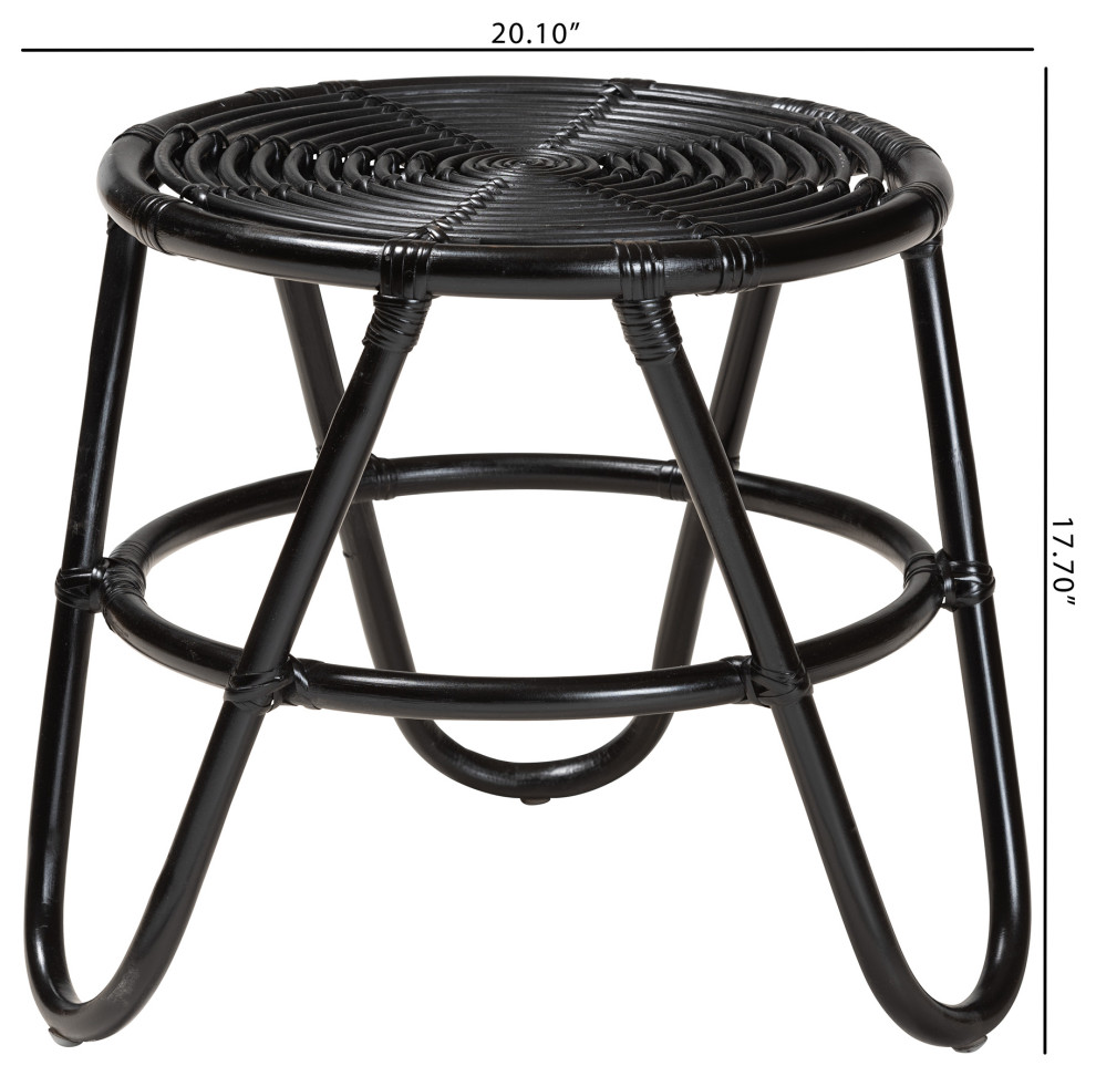 Misti Rattan End Table   Tropical   Side Tables And End Tables   by Baxton Studio  Houzz