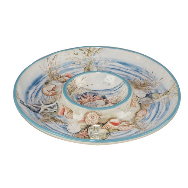 Coastal Landscape Chip And Dip Serving Platter Certified International