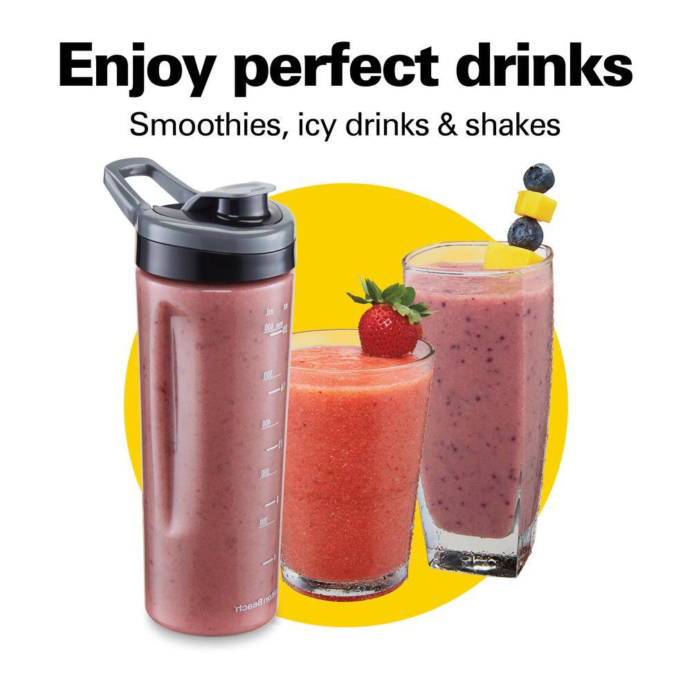 Hamilton Beach Wave Crusher 40 oz. 6-Speed Gray Blender with 20 oz. Travel Jar 58181