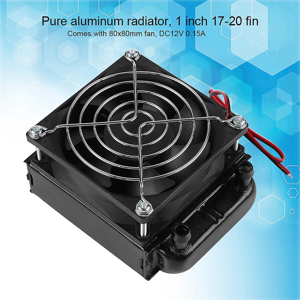 80mm Cpu Led Water Cooling Cooler Heat Row Radiator With Fan For Computer Pc