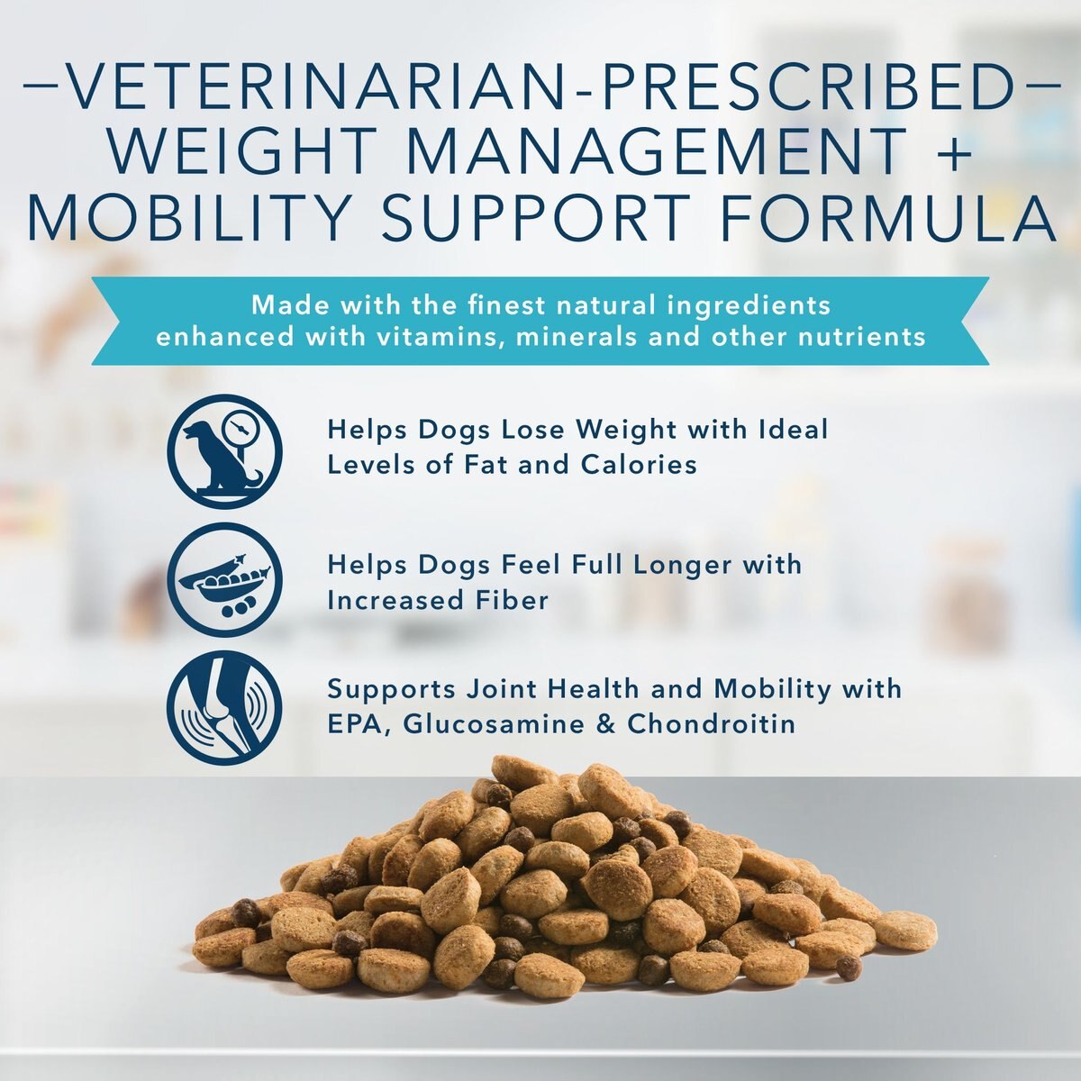 Blue Buffalo Natural Veterinary Diet W+M Weight Management + Mobility Support Dry Dog Food