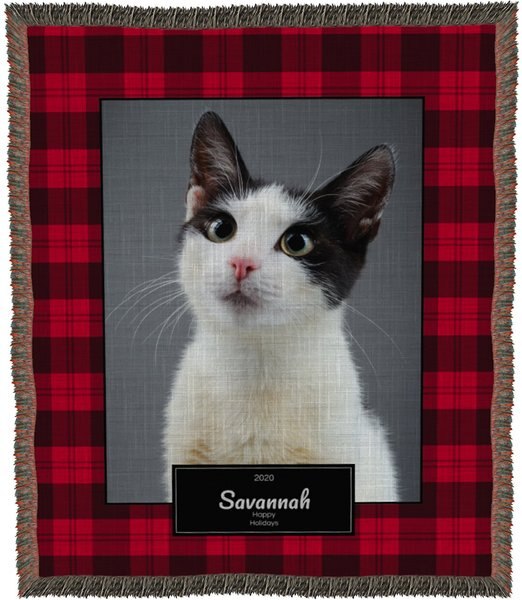 Frisco Plaid Woven Throw Personalized Blanket