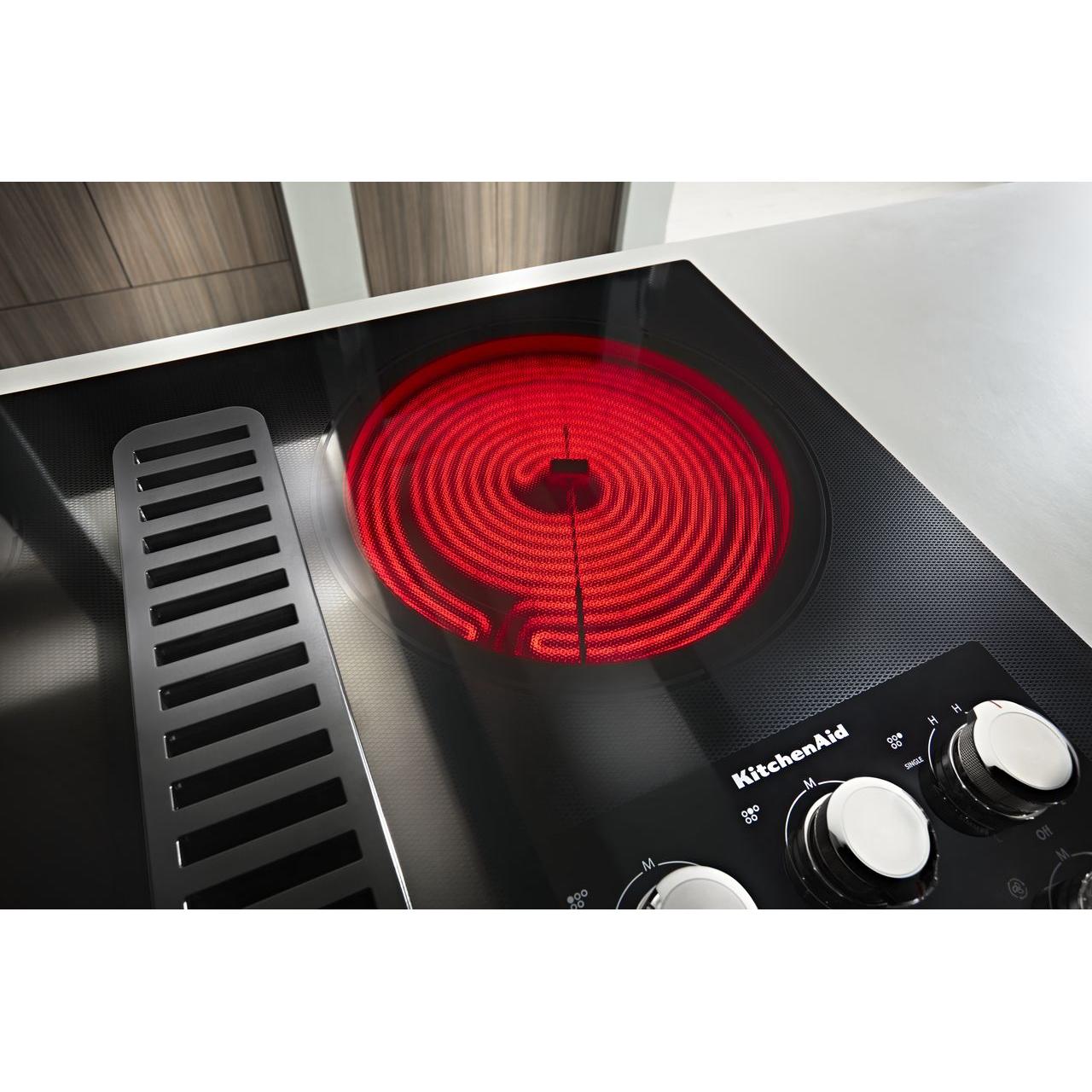 KitchenAid 36-inch Built-in Electric Cooktop with 5 Elements KCED606GBL