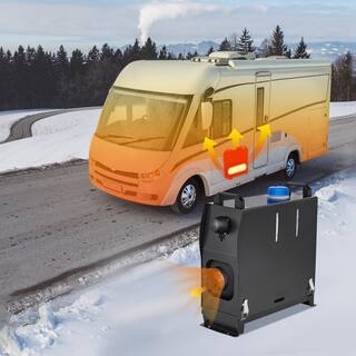 VEVOR 27297 BTU Black Diesel Heater 12-Volt Diesel Air Heater Fast Heating Diesel Parking Heater for Trailer ZCJRQ8KWDFKHSDMN1V0