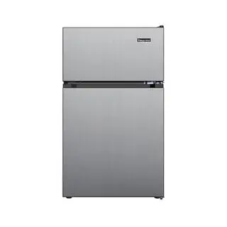 Magic Chef 3.1 cu. ft. 2-Door Mini Refrigerator in Stainless Steel Look with Freezer HMDR31GSE