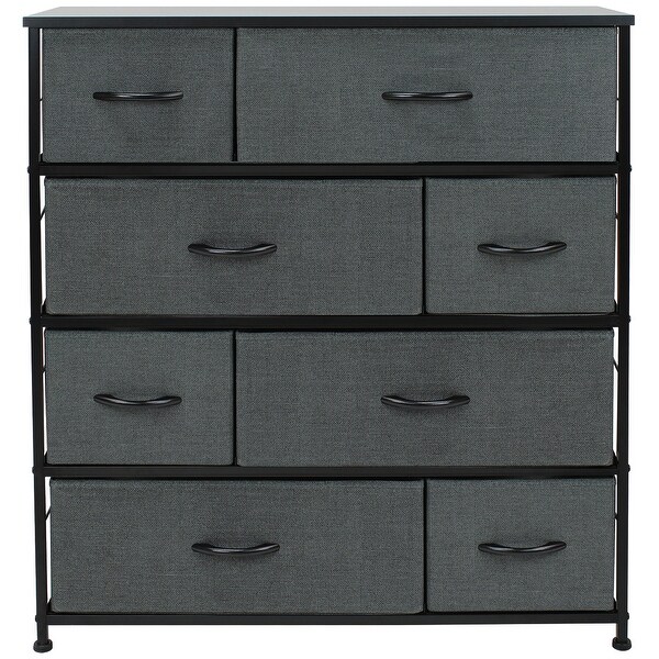 Dresser w/ 8 Drawers Furniture Storage and Chest Tower for Bedroom - - 34478683