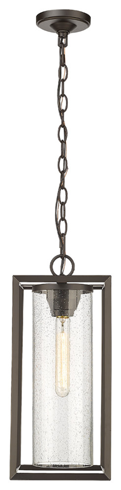 1 Light 7.5 quotPowder Coat Bronze Outdoor   Transitional   Outdoor Hanging Lights   by Millennium Lighting Inc  Houzz