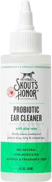 Skout's Honor Probiotic Dog Ear Cleaner， 4-oz bottle