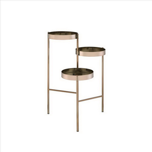 Benjara BM252695 Plant Stand with 3 Tier Design an...